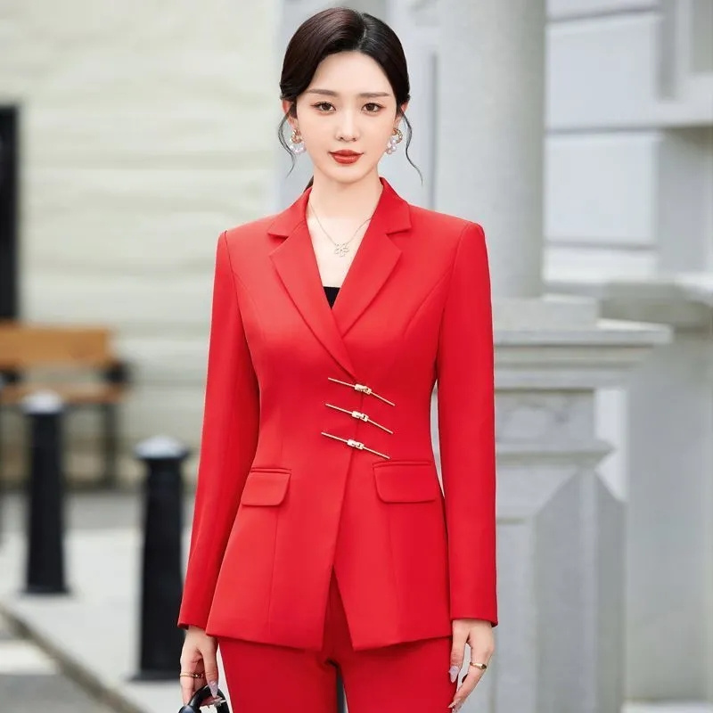 Women Formal Wear Blazer Set - 2025 mode Weiß Rot Schwarz Blazer
