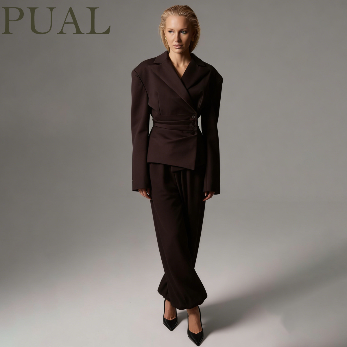 Women Formal Wear Korean - PUAL Modische Damenbluse mit langen Ärmeln