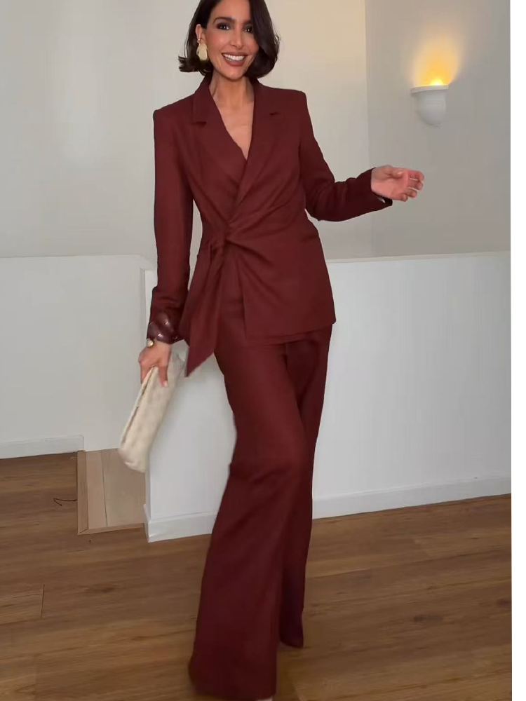 Women Formal Wear Blazer Set - Modischer Büro-Damenanzug Eleganter Formeller Schlanker Blazer