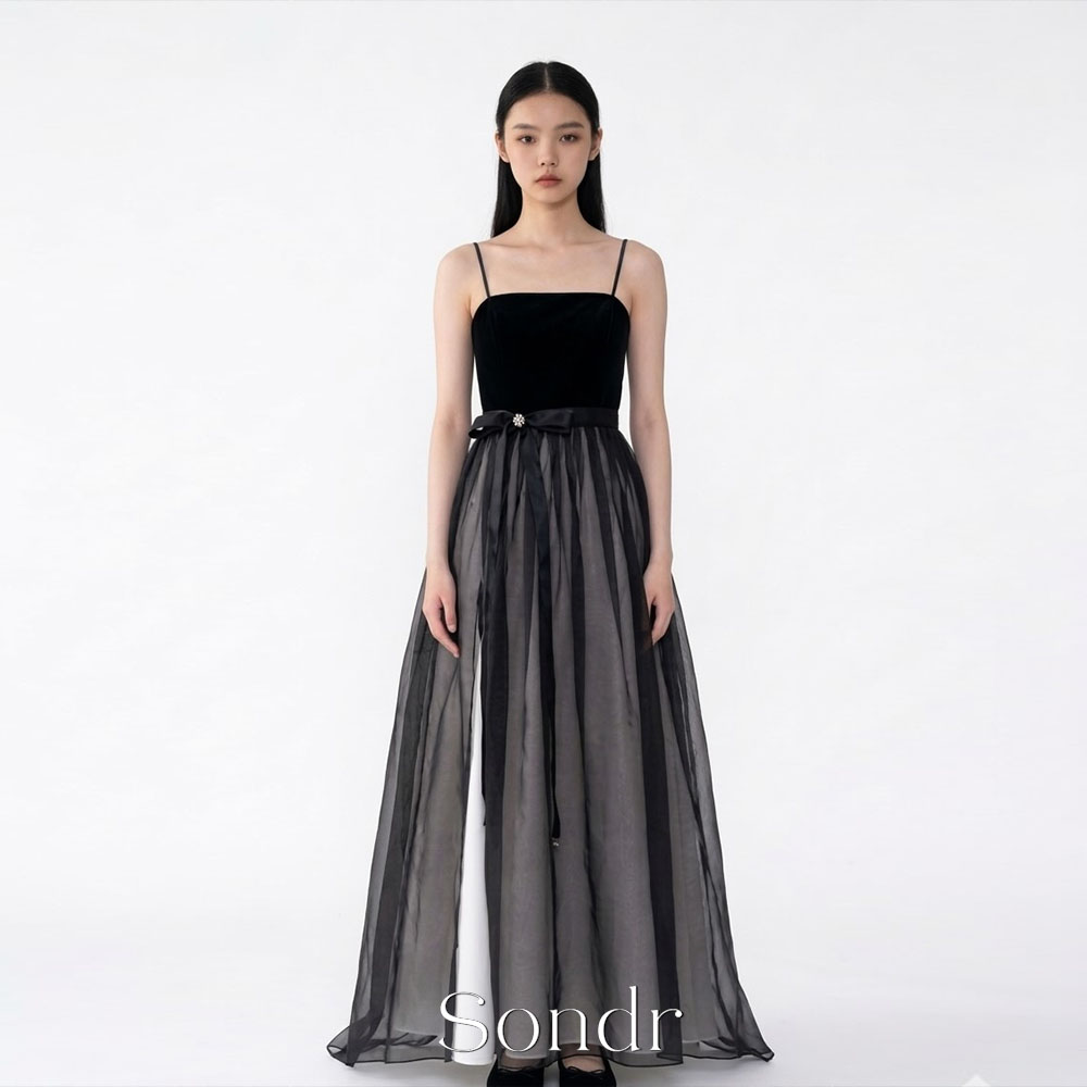 Women Formal Wear Korean - Sondr Maßgeschneiderte Abendkleider mit Spaghettiträgern im