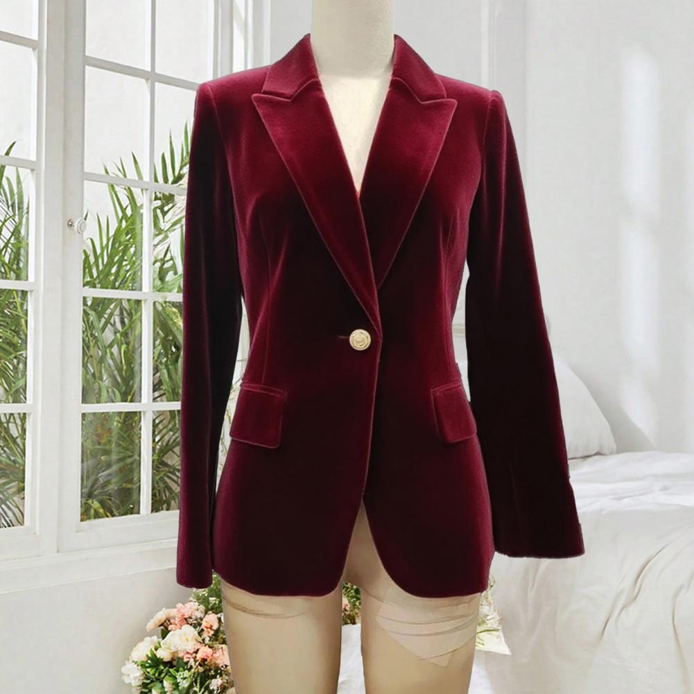 Women Formal Wear With Blazer - Samt-Sakko in Übergröße für Damen, mit
