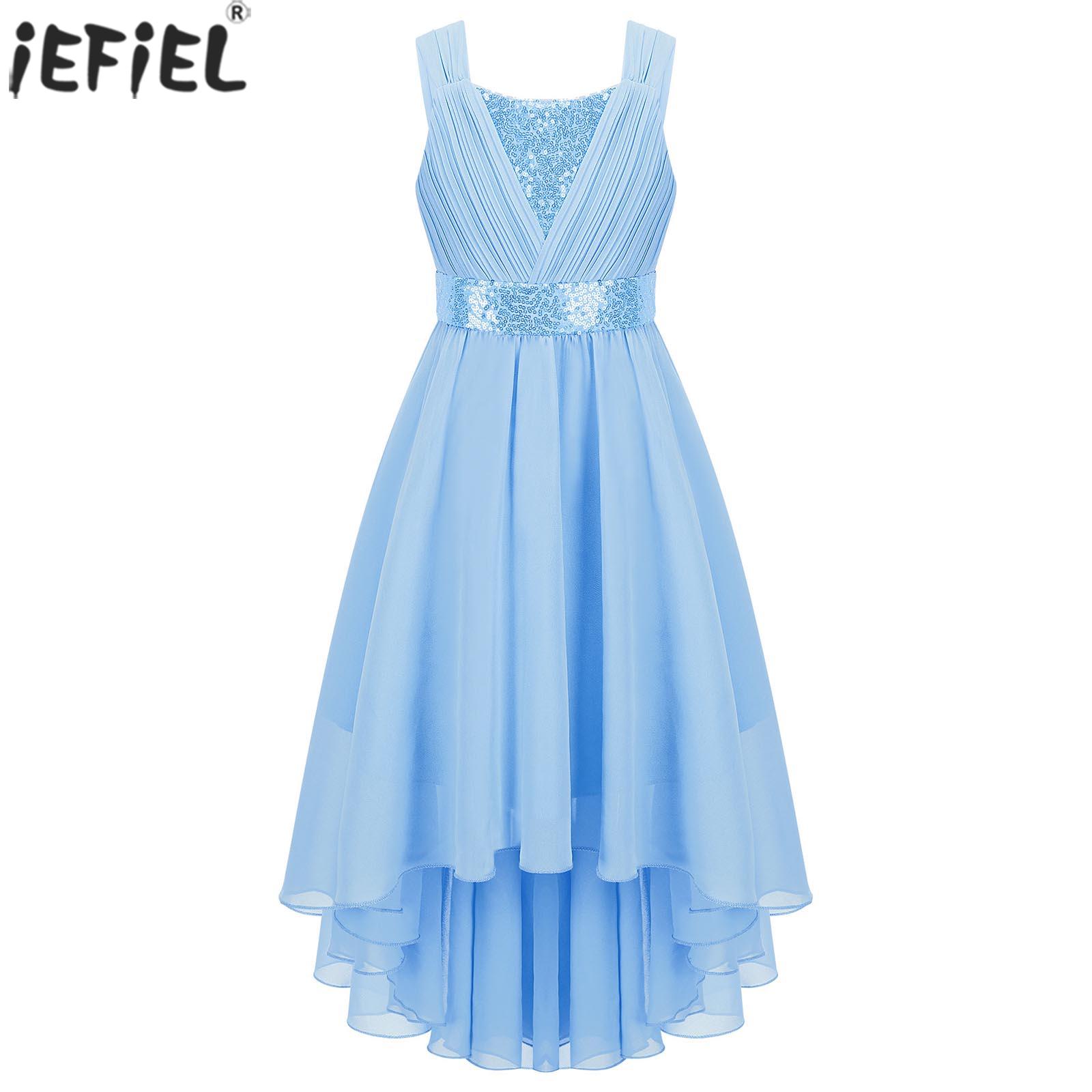 Women'S Formal Wear For Girls - Kinder Mädchen Pailletten gerafft Party Geburtstag