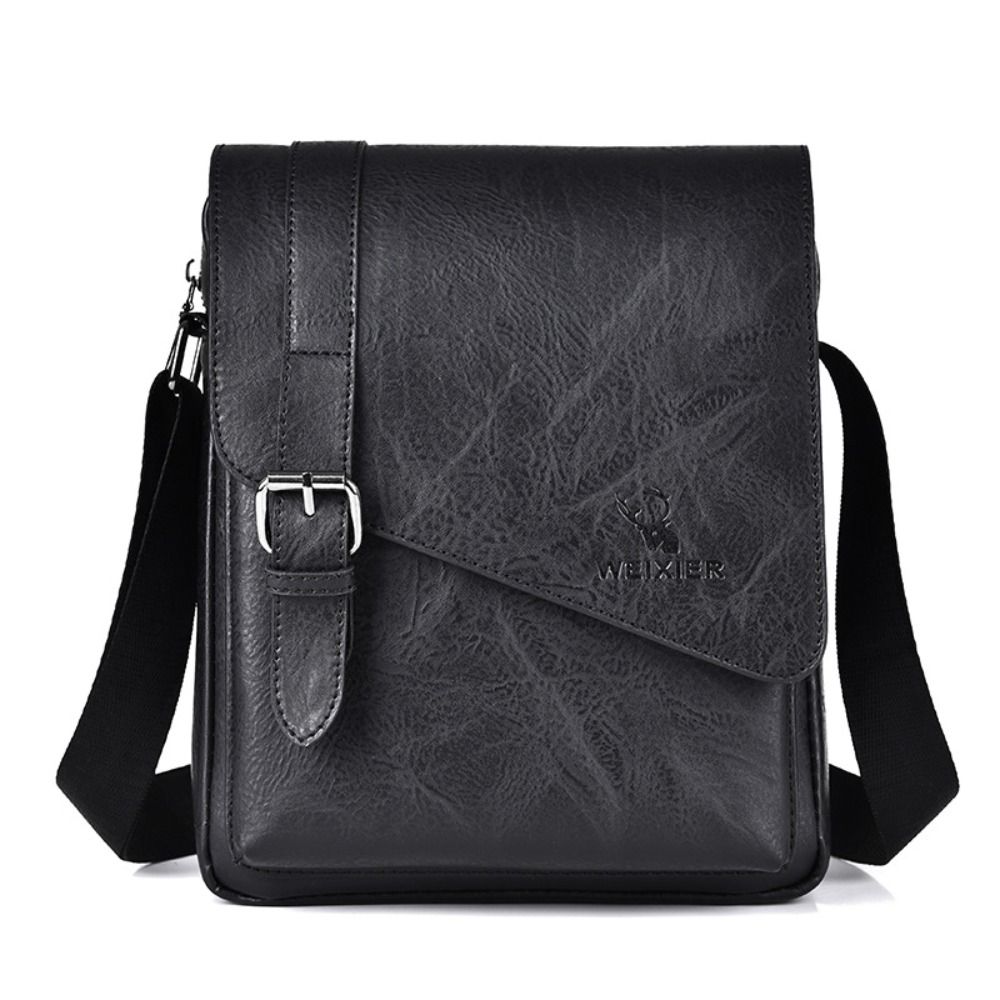 Structured Handbag Work - PU-Leder Herren-Umhängetasche im Retro-Stil mit Verstellbarem