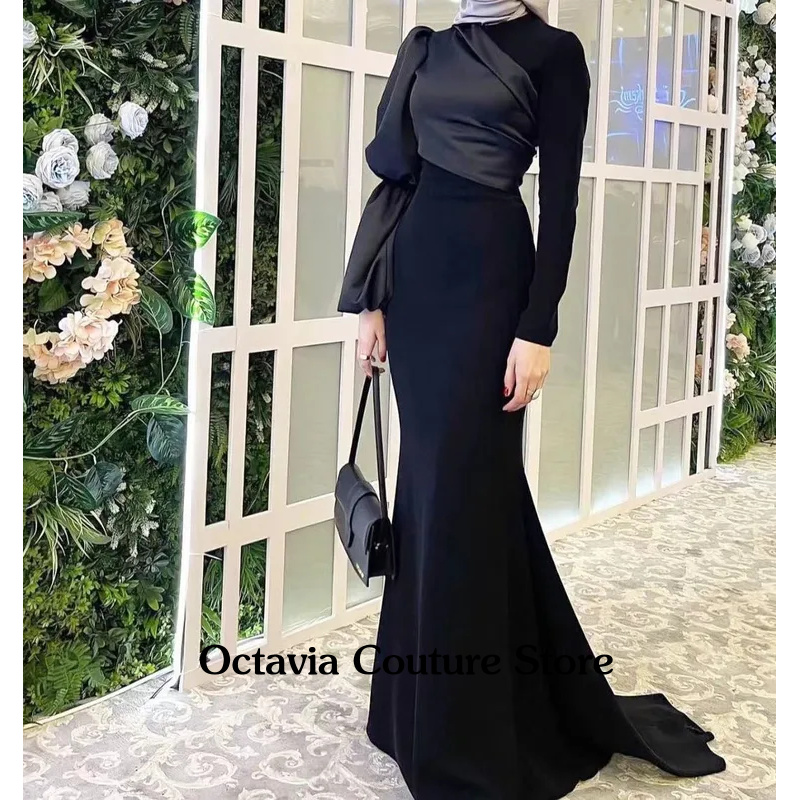 Women Formal Wear Dubai - Saudi-Arabien Frauen tragen schwarze Meerjungfrau-Kleider für