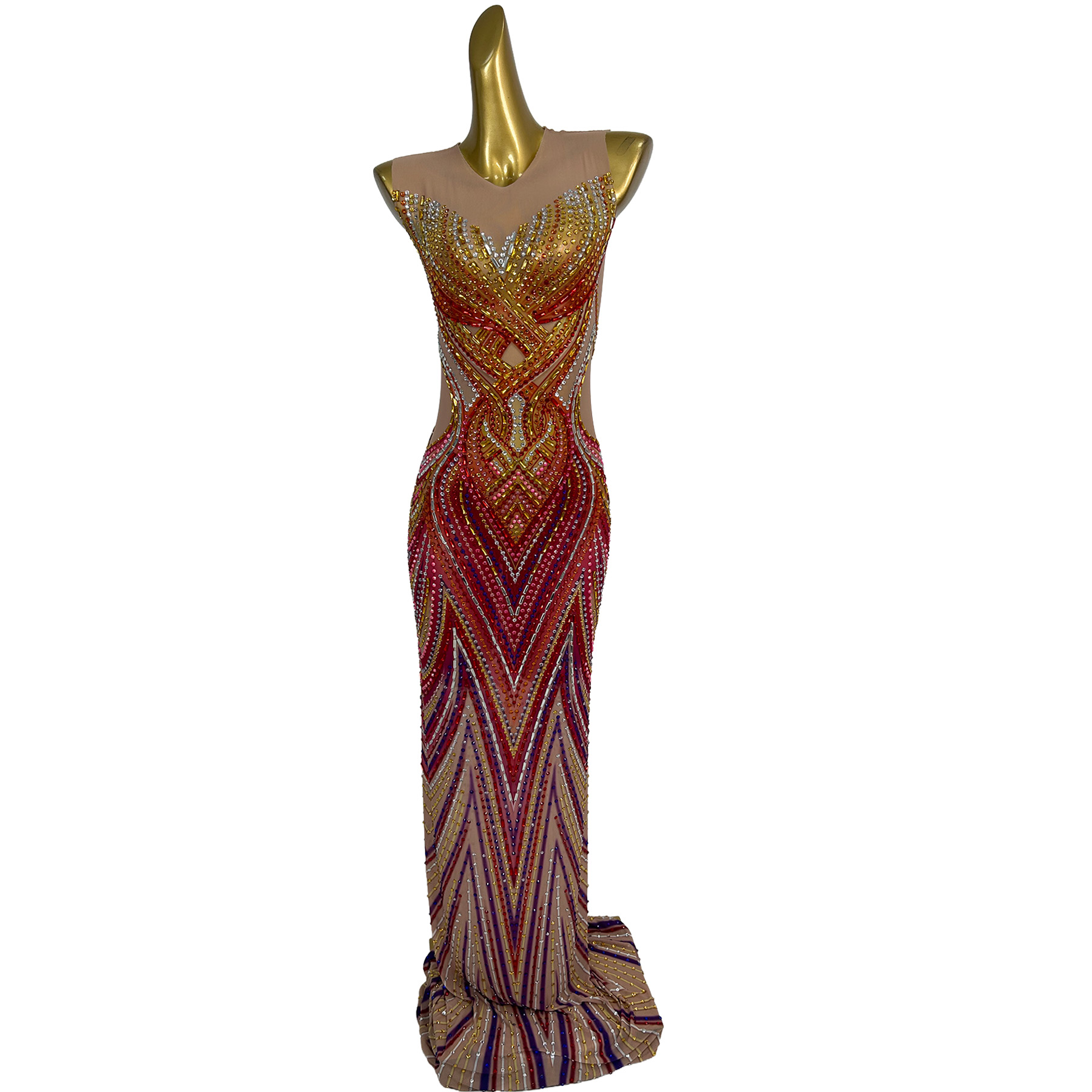Formal Wear Gowns For Women - Sexy Kristall-Geburtstagskleid Hochzeits-Abendkleid Langes Damenkleid für