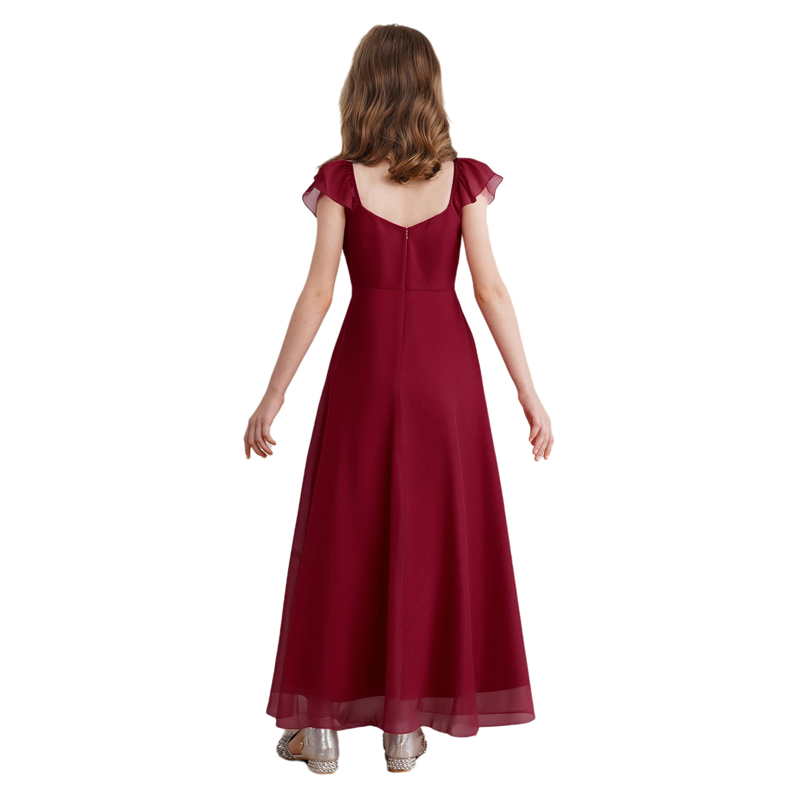 Mädchen Rüschenärmel Chiffon A – Women'S Formal Wear For Girls Bewertung und Preis