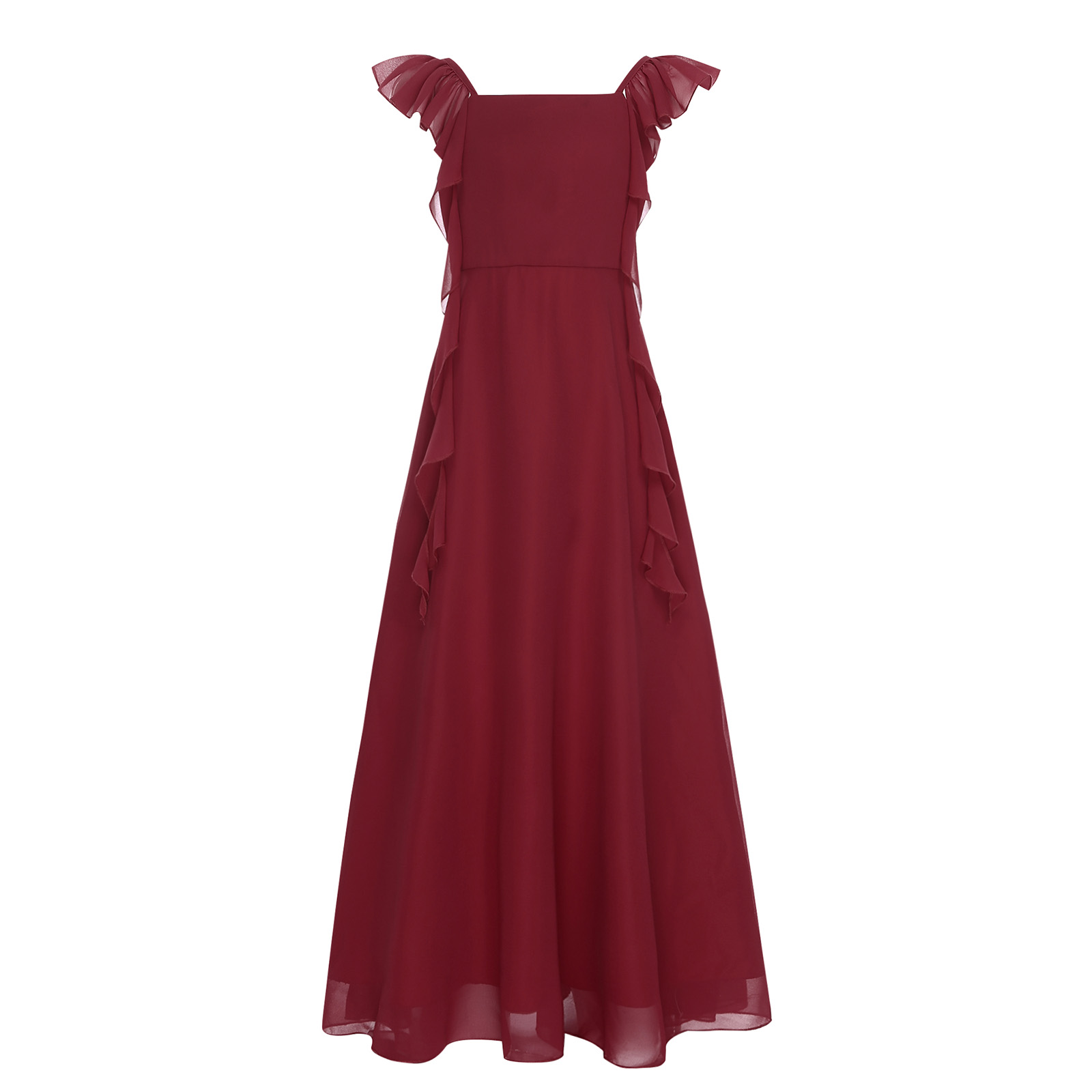 Mädchen Rüschenärmel Chiffon A – Women'S Formal Wear For Girls Bewertung und Preis