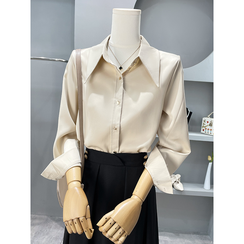 Langarm-Shirts für Damen, Chif – Women Formal Wear Korean Bewertung und Preis