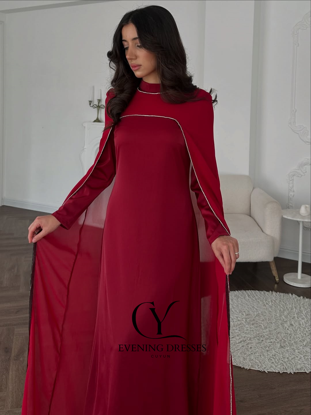 CUYUN Rot Saudi Frauen Abendkl – Women Formal Wear Dubai Bewertung und Preis