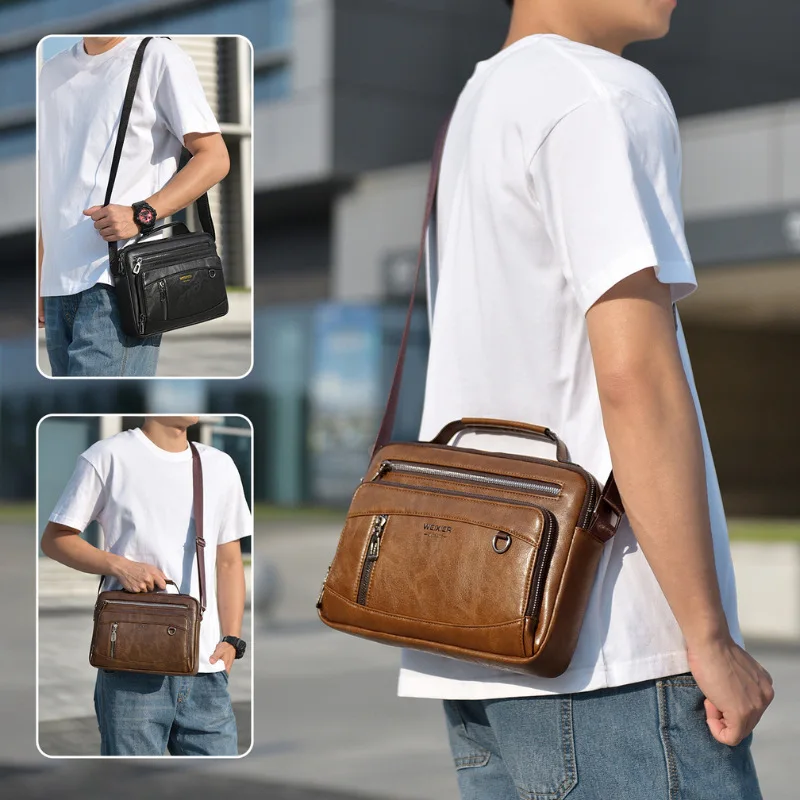 Herren-Umhängetasche aus PU-Le – Structured Handbag Work Bewertung und Preis