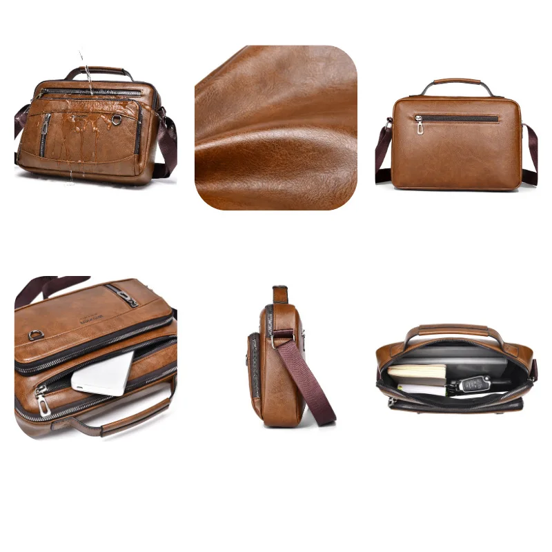 Herren-Umhängetasche aus PU-Le – Structured Handbag Work Bewertung und Preis