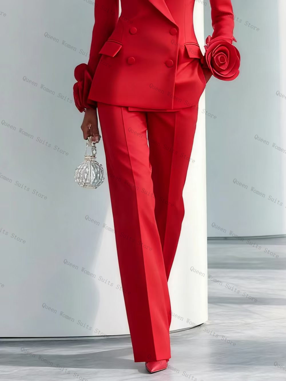Luxuriöses rotes Damen-Anzug-S – Women Formal Wear Blazer Set Bewertung und Preis