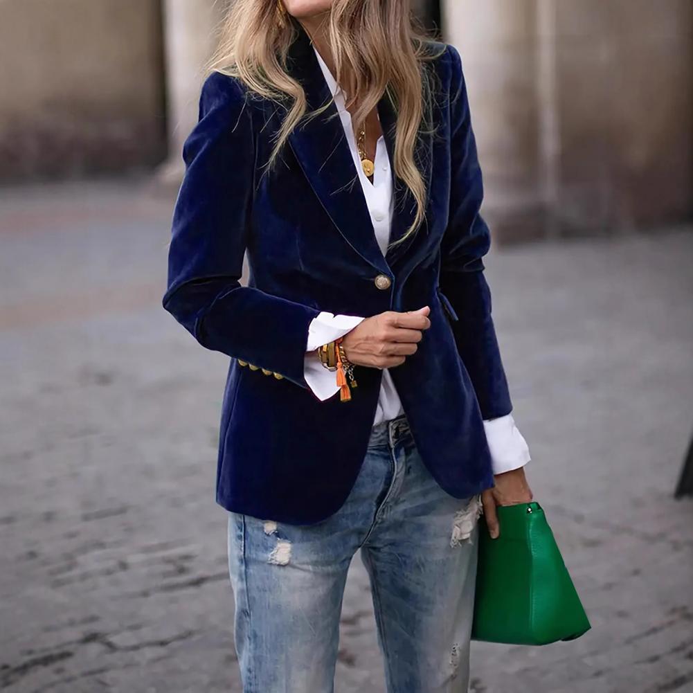 Samt-Sakko in Übergröße für Da – Women Formal Wear With Blazer Bewertung und Preis