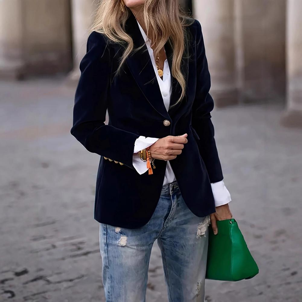 Samt-Sakko in Übergröße für Da – Women Formal Wear With Blazer Bewertung und Preis