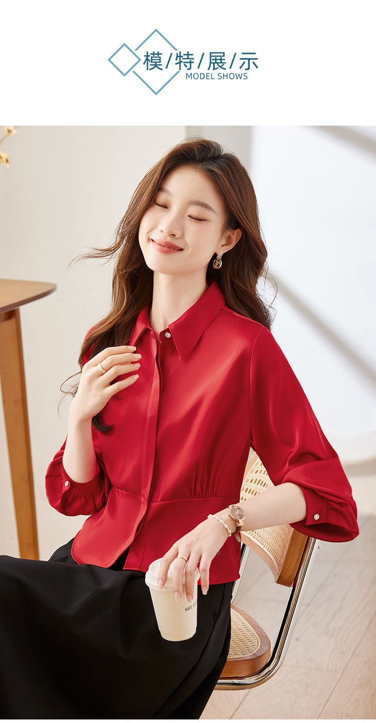 Langarmhemden für Damen, Baumw – Women Formal Wear Korean Bewertung und Preis
