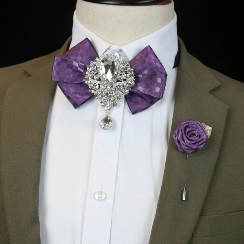 Männer Hochzeit Strass Fliege  – Women Formal Wear Korean Bewertung und Preis