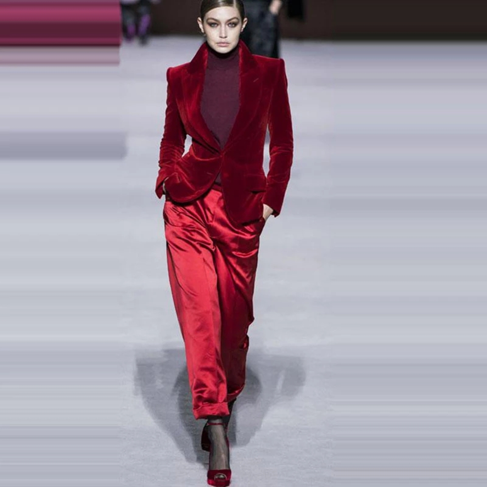 Frauen Hose Anzüge Wein Rot Sa – Women Formal Wear With Blazer Bewertung und Preis
