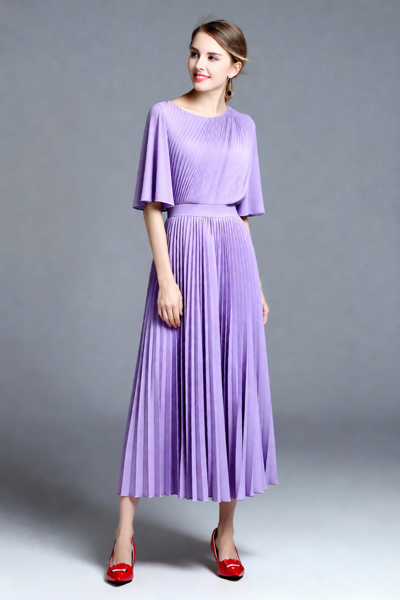Damenkleid in Flieder mit Cape – Women'S Formal Wear For Wedding Guest Bewertung und Preis