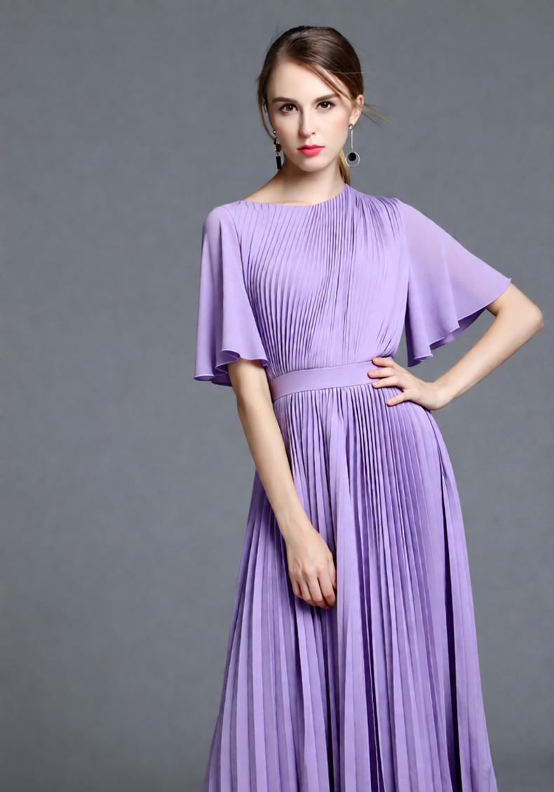 Damenkleid in Flieder mit Cape – Women'S Formal Wear For Wedding Guest Bewertung und Preis