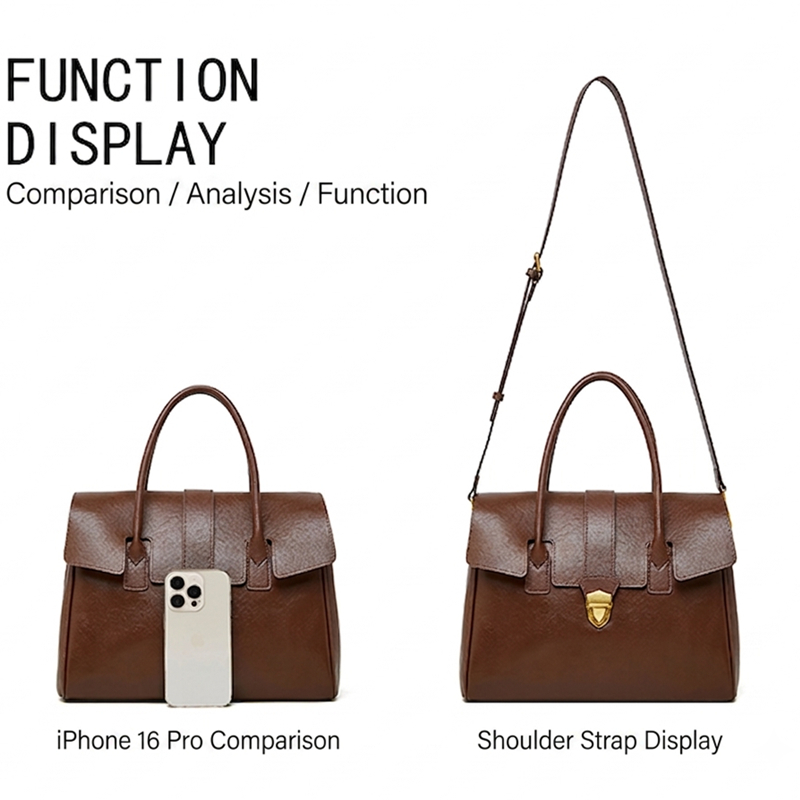 BURMINSA Echtleder-Taschen mit – Structured Handbag Work Bewertung und Preis