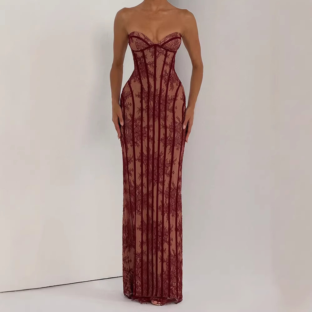 Trägerloses Bodycon Maxikleid  – Formal Wear Gowns For Women Bewertung und Preis