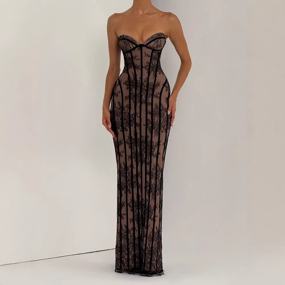 Trägerloses Bodycon Maxikleid  – Formal Wear Gowns For Women Bewertung und Preis