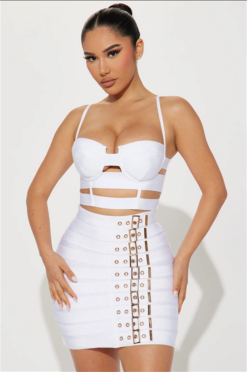 Schwarz-weißes Bandage-Abschlu – Women'S Formal Evening Wear Tops Bewertung und Preis