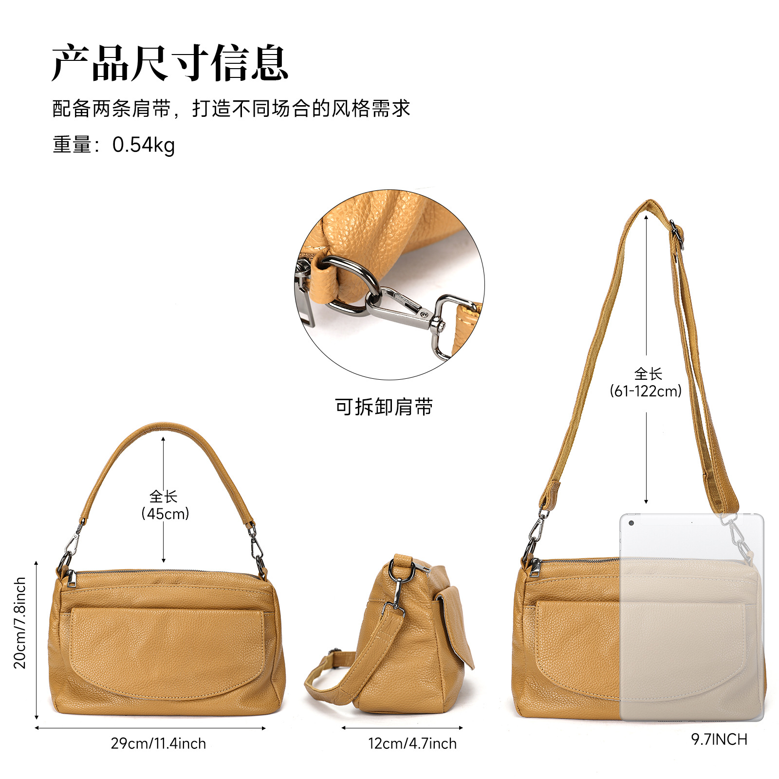 Damen Echtleder Kleine Quadrat – Structured Handbag Work Bewertung und Preis