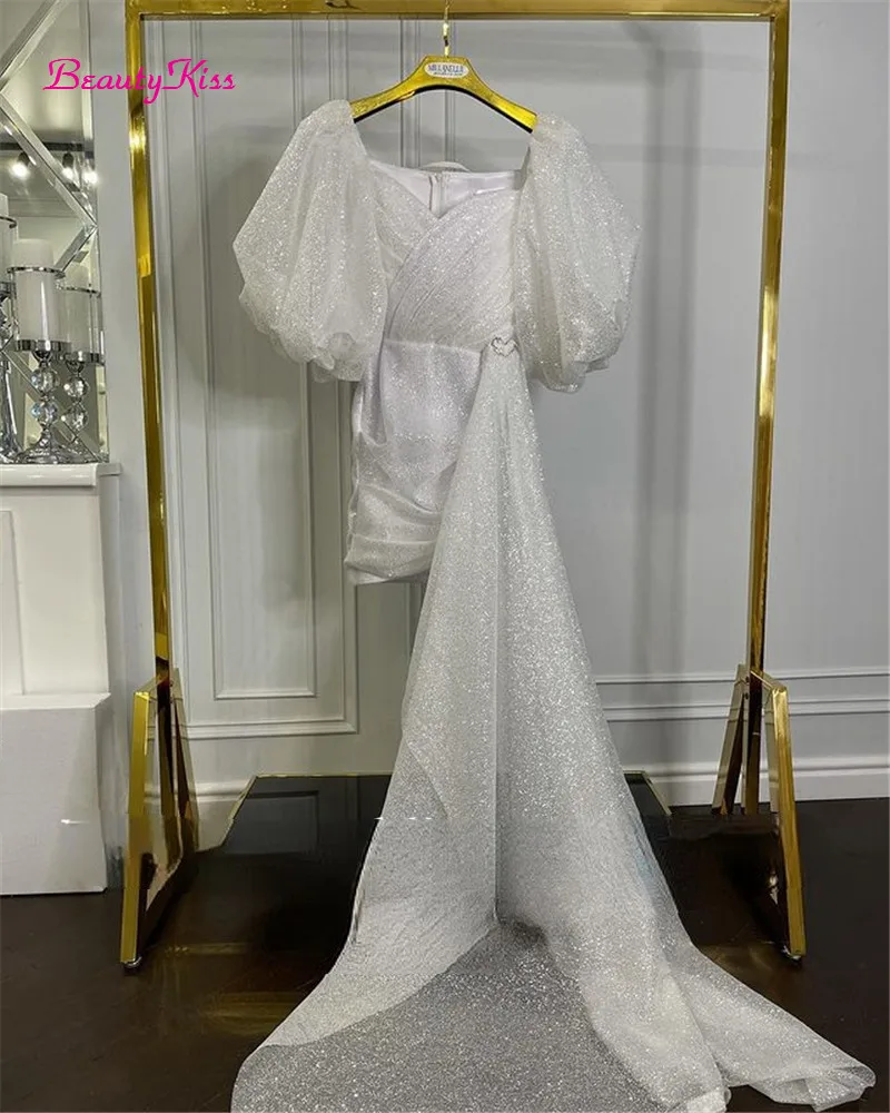 Schimmerndes kurzes Hochzeitsk – Women Formal Wear Dubai Bewertung und Preis