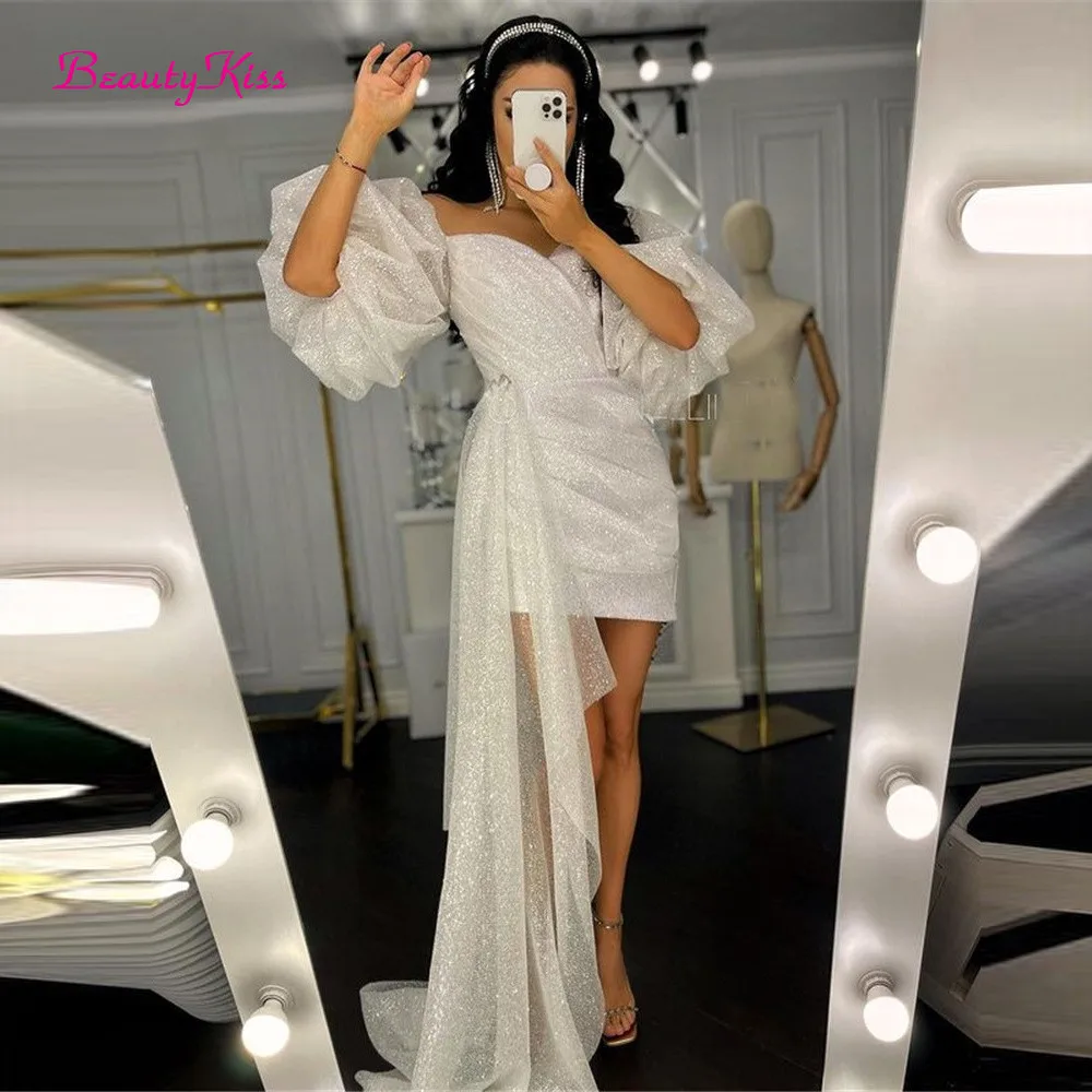 Schimmerndes kurzes Hochzeitsk – Women Formal Wear Dubai Bewertung und Preis